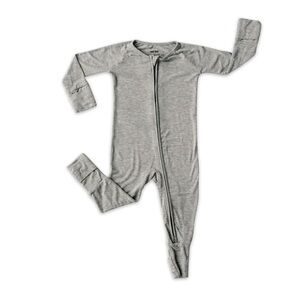 Little Sleepies Heather Gray Zippy, 3-6mo